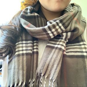 green plaid scarf